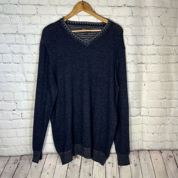 Johnston & Murphy Blue Vneck Sweater size XL Blue - Picture 1 of 7